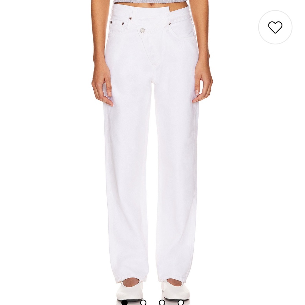 AGOLDE Criss Cross Straight Jeans - Milkshake